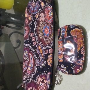 NWT Vera Bradley Kensington travel pouch and clip zip ID case